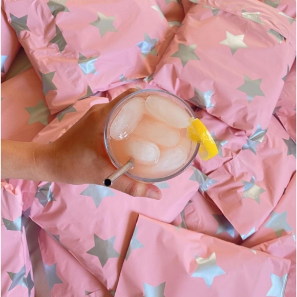 10x13 Silver Stars behind a pink backdrop 10 Mailers Price is Firm - Picture 2 of 8